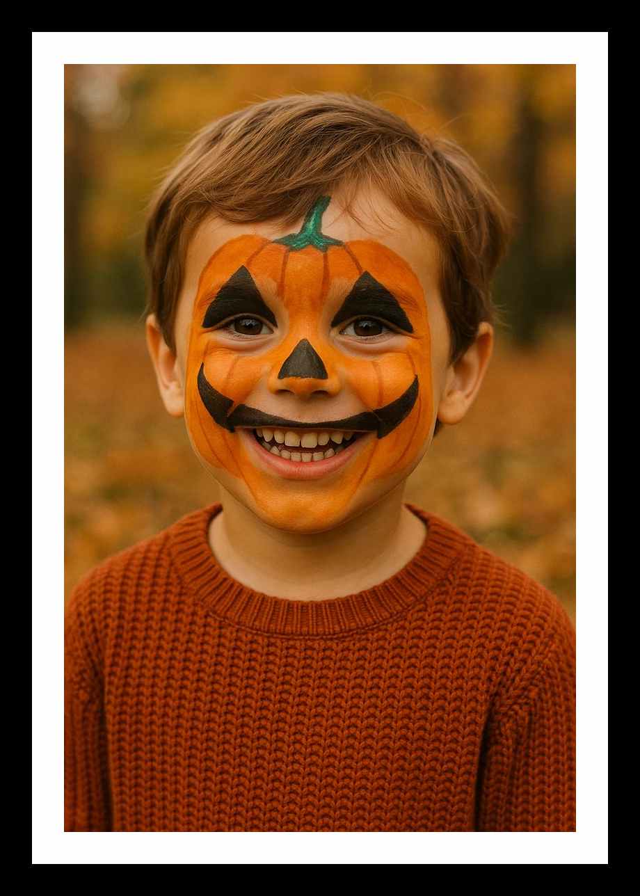 Cute Pumpkin Halloween Makeup for Kids – Fun Festive Look